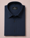 Cochin Cotton Solid Navy Blue Satin Shirt