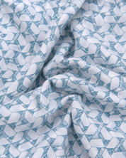 Cochin Cotton Aqua Geometric Printed Cotton Shirt