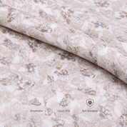 Cochin Cotton Beige Abstract Mosaic Printed Cotton Shirt