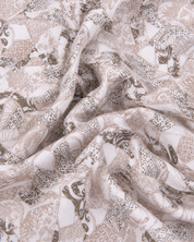 Cochin Cotton Beige Abstract Mosaic Printed Cotton Shirt