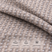 Cochin Cotton Beige Geometric Printed Cotton Shirt
