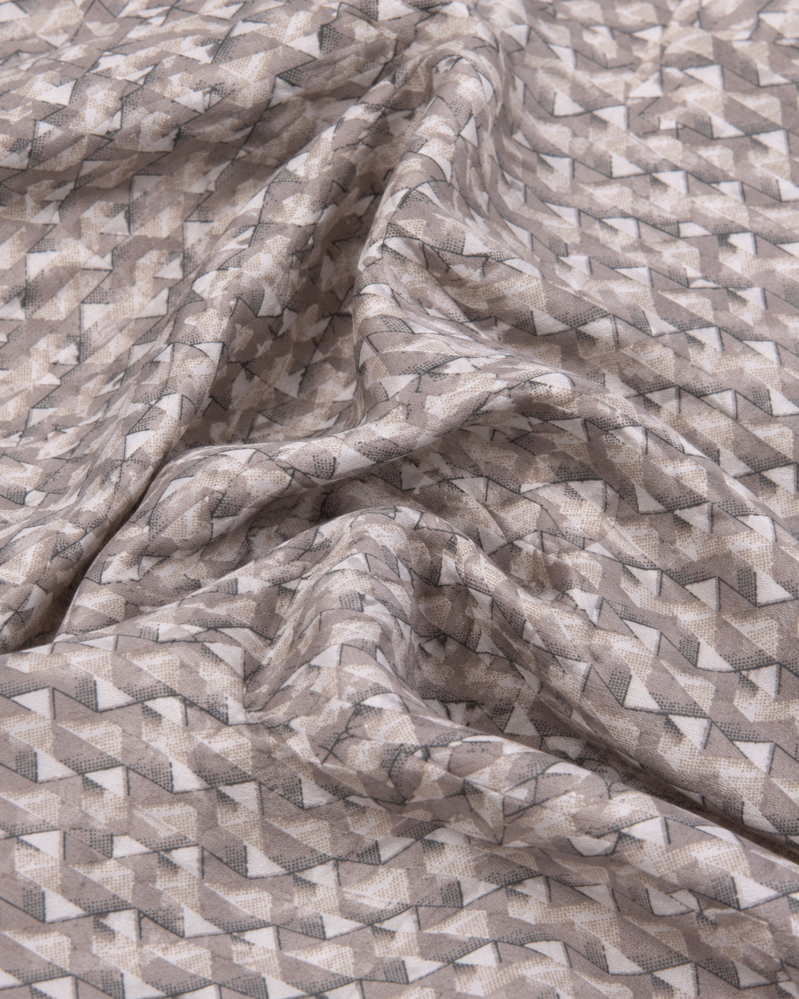 Cochin Cotton Beige Geometric Printed Cotton Shirt