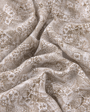 Cochin Cotton Beige Mosaic Printed Cotton Shirt