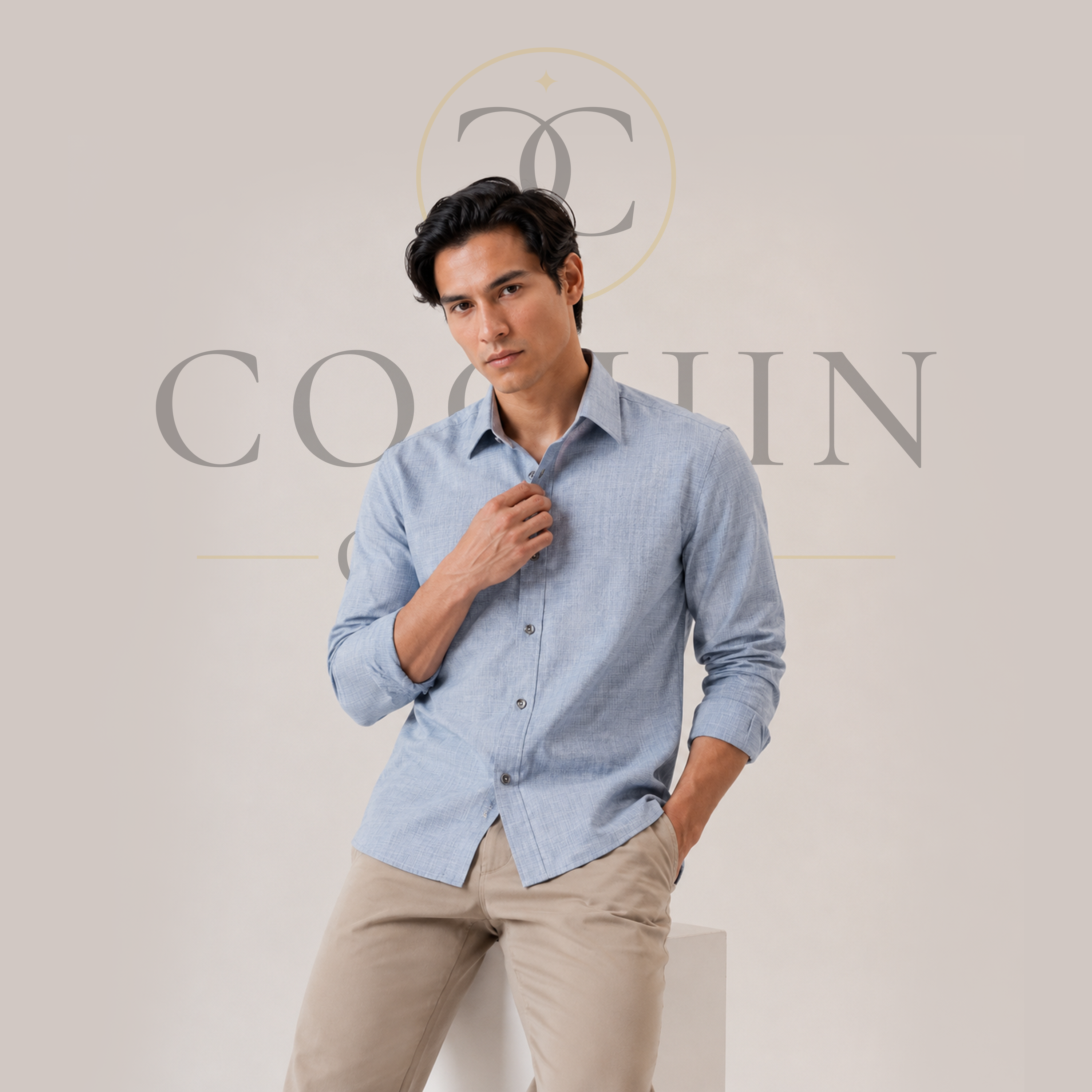 Cotton Plain Satin Shirt