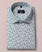 Cochin Cotton Aqua Geometric Printed Cotton Shirt