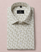 Cochin Cotton Olive Geometric Printed Cotton Shirt