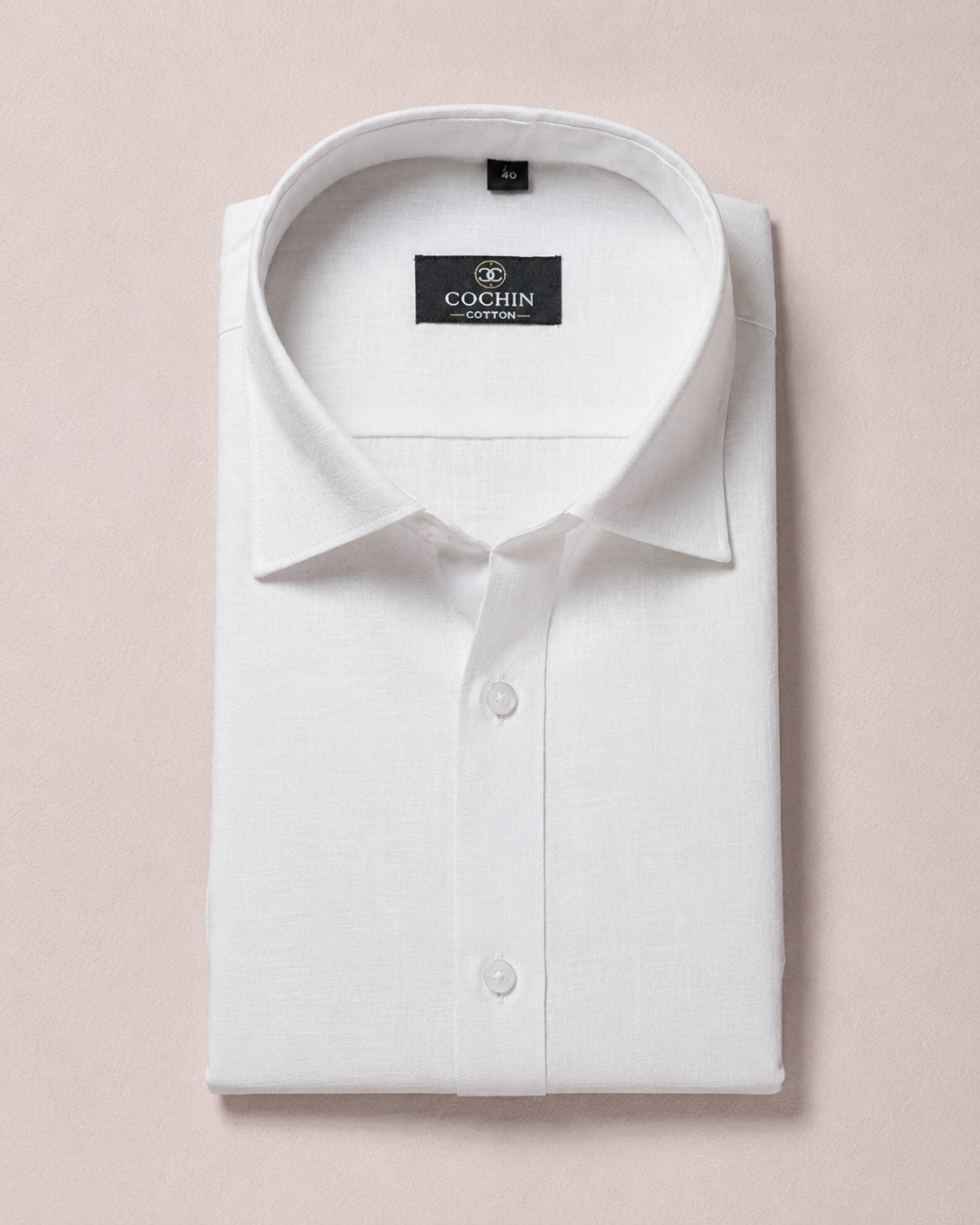 Cochin Cotton Premium White Linen Shirt