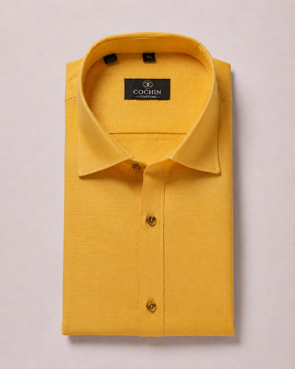Cochin Cotton Premium Mustard Yellow Linen Shirt