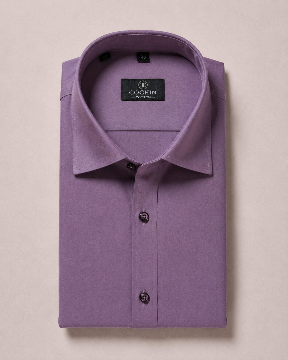 Cochin Cotton Solid Lavender Satin Shirt