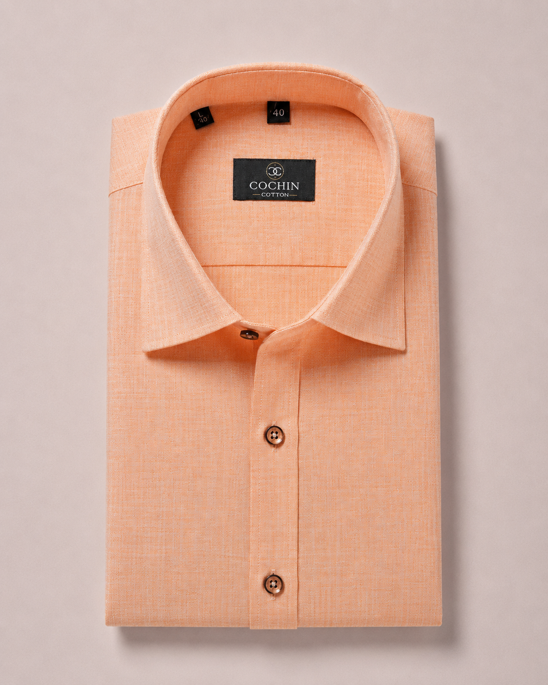 Cochin Cotton Peach Linen Premium Shirt
