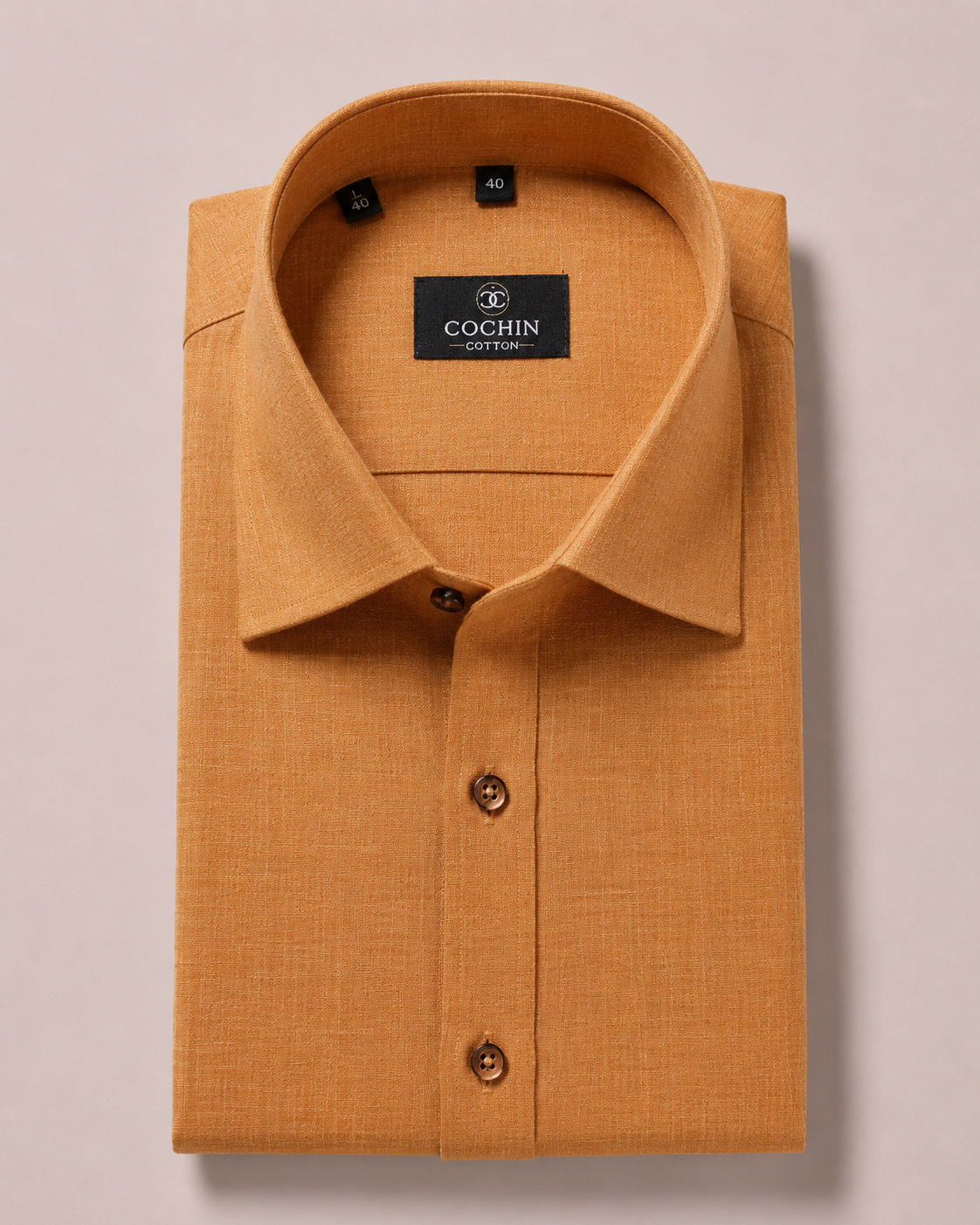 Cochin Cotton Classic Mustard Gold Linen Shirt