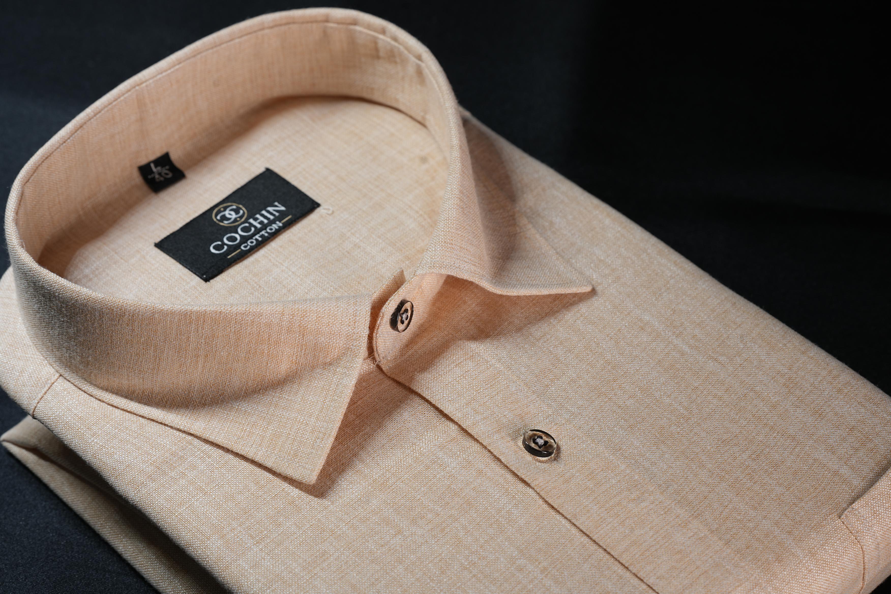 Cochin Cotton Classic Sand Beige Linen Shirt