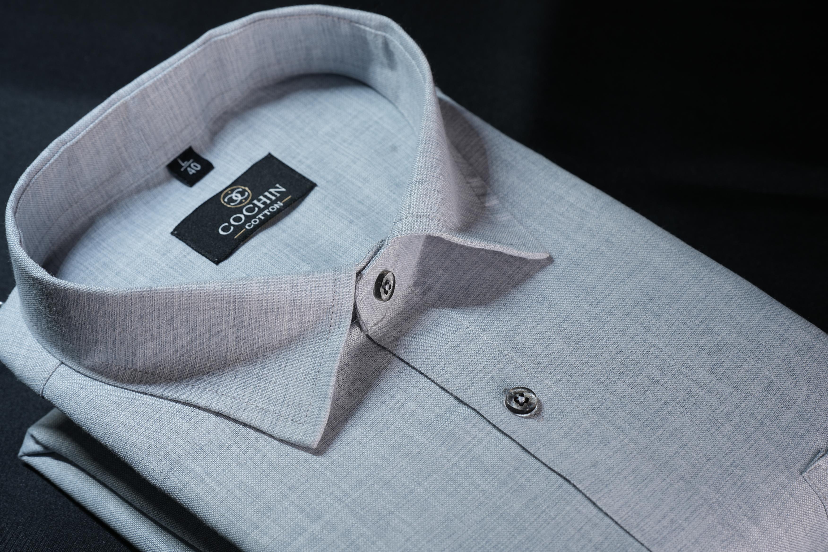 Cochin Cotton Classic Sky Blue Linen Shirt