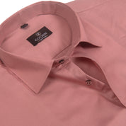 Cochin Cotton Solid Dusty Rose Satin Shirt