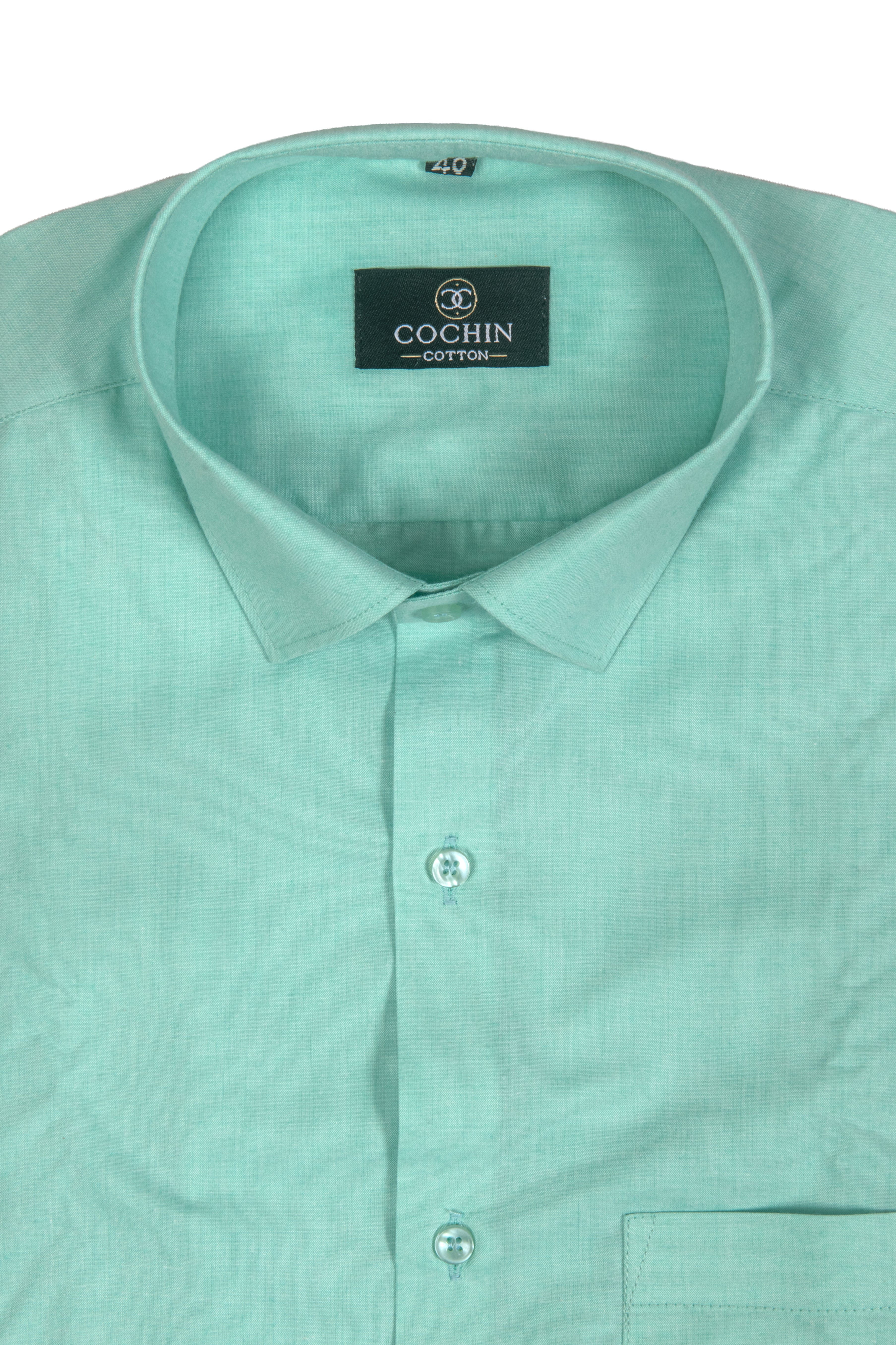 Cochin Cotton Light Green Premium Cotton Shirt