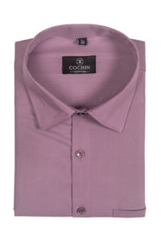 Cochin Cotton Solid Lavender Satin Shirt
