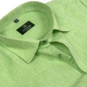 Cochin Cotton Light Green Linen Premium Shirt