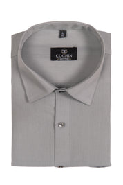 Cochin Cotton Solid Light Grey Formal Shirt