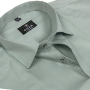 Cochin Cotton Solid Mint Green Satin Shirt