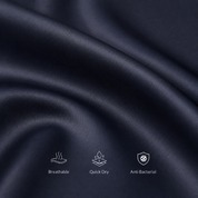 Cochin Cotton Solid Navy Blue Satin Shirt