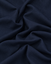 Cochin Cotton Solid Navy Blue Satin Shirt
