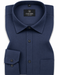 Cochin Cotton Solid Navy Blue Satin Shirt