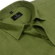 Signature Olive Linen Shirt