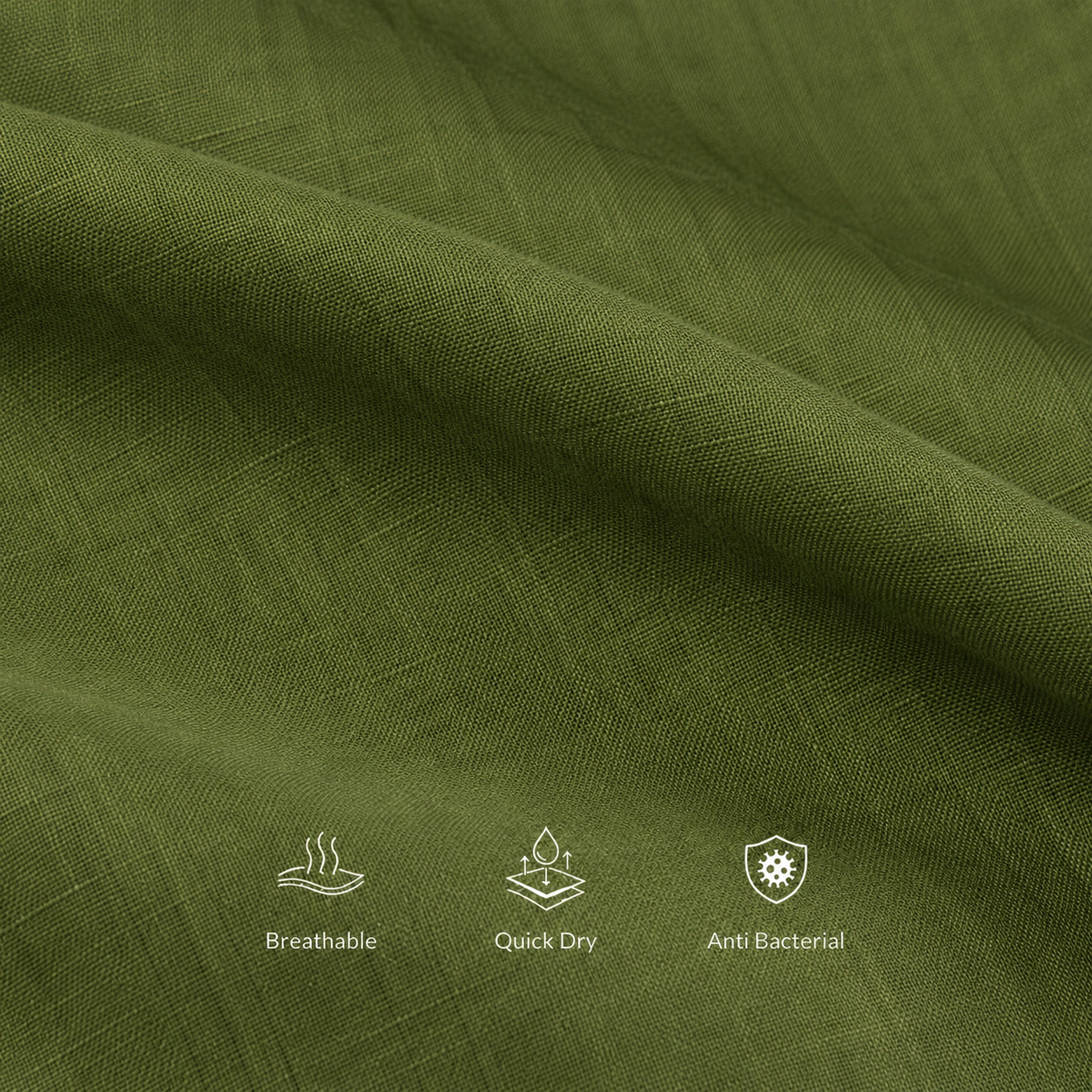 Cochin Cotton Classic Olive Green Linen Shirt