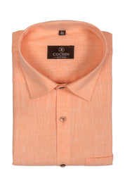 Cochin Cotton Premium Peach Linen Shirt