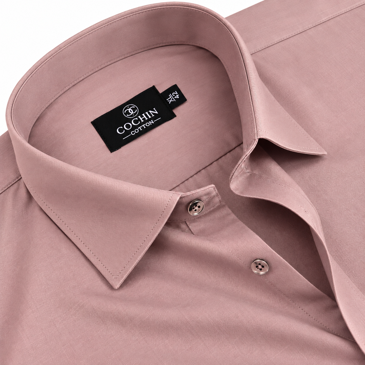 Cochin Cotton Solid Rose Taupe Formal Shirt