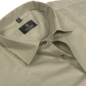 Cochin Cotton Solid Sage Green Satin Shirt