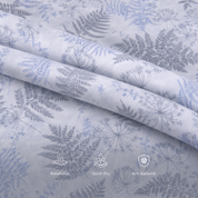 Cochin Cotton Grey-Blue Botanical Printed Cotton Shirt