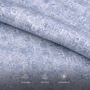 Cochin Cotton Sky Blue Mosaic Printed Cotton Shirt