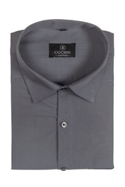 Cochin Cotton Solid Slate Grey Satin Shirt