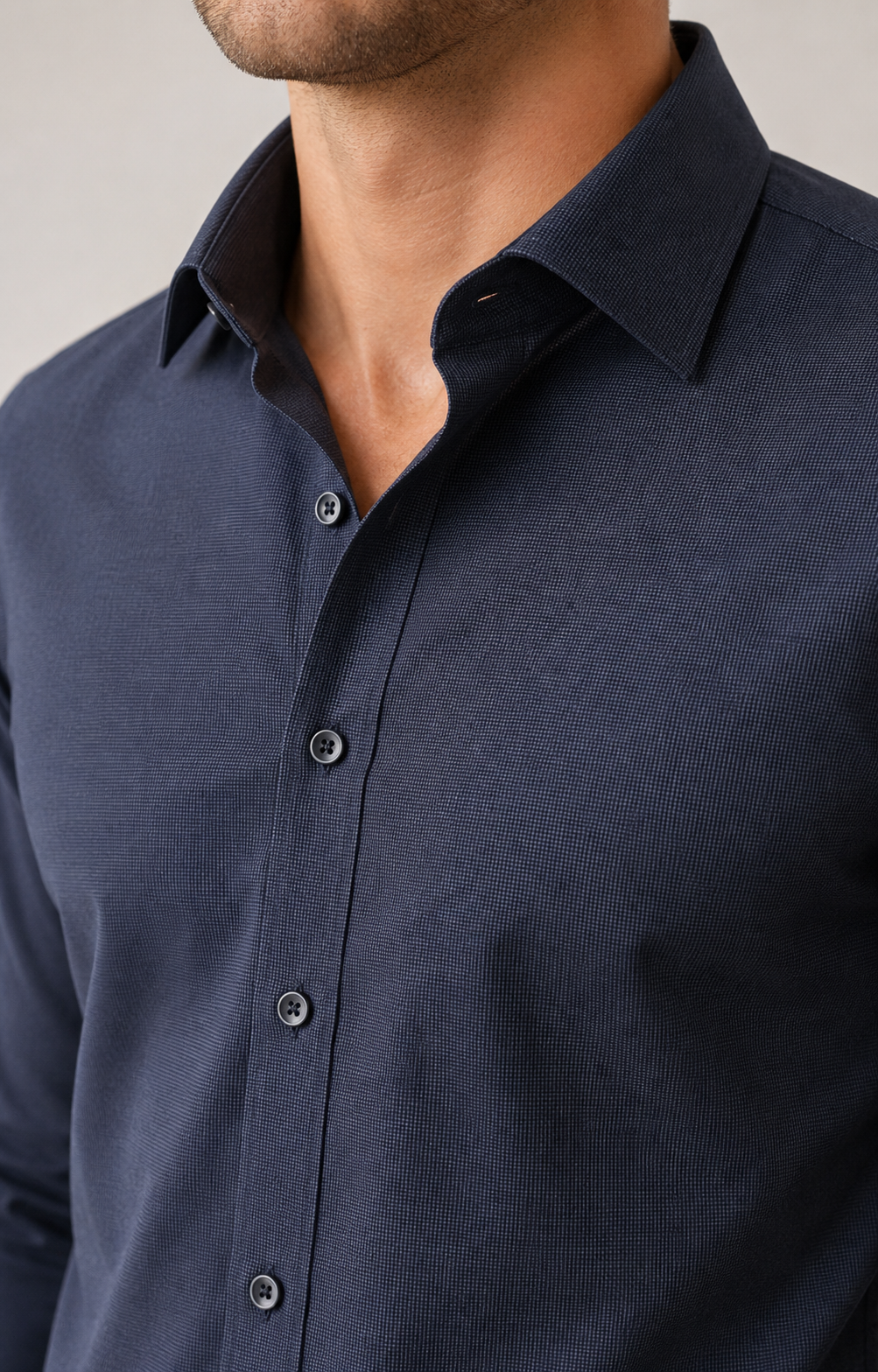 Cochin Cotton Solid Slate Grey Satin Shirt