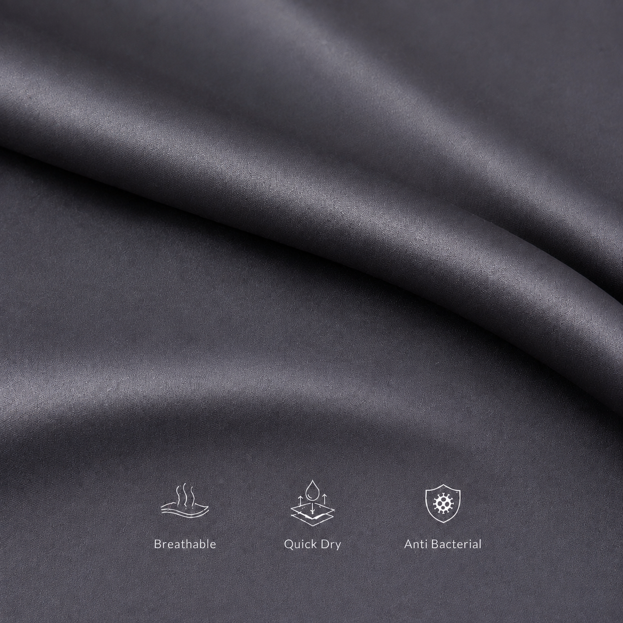 Cochin Cotton Solid Slate Grey Satin Shirt