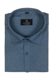 Signature Ocean Blue Linen Shirt