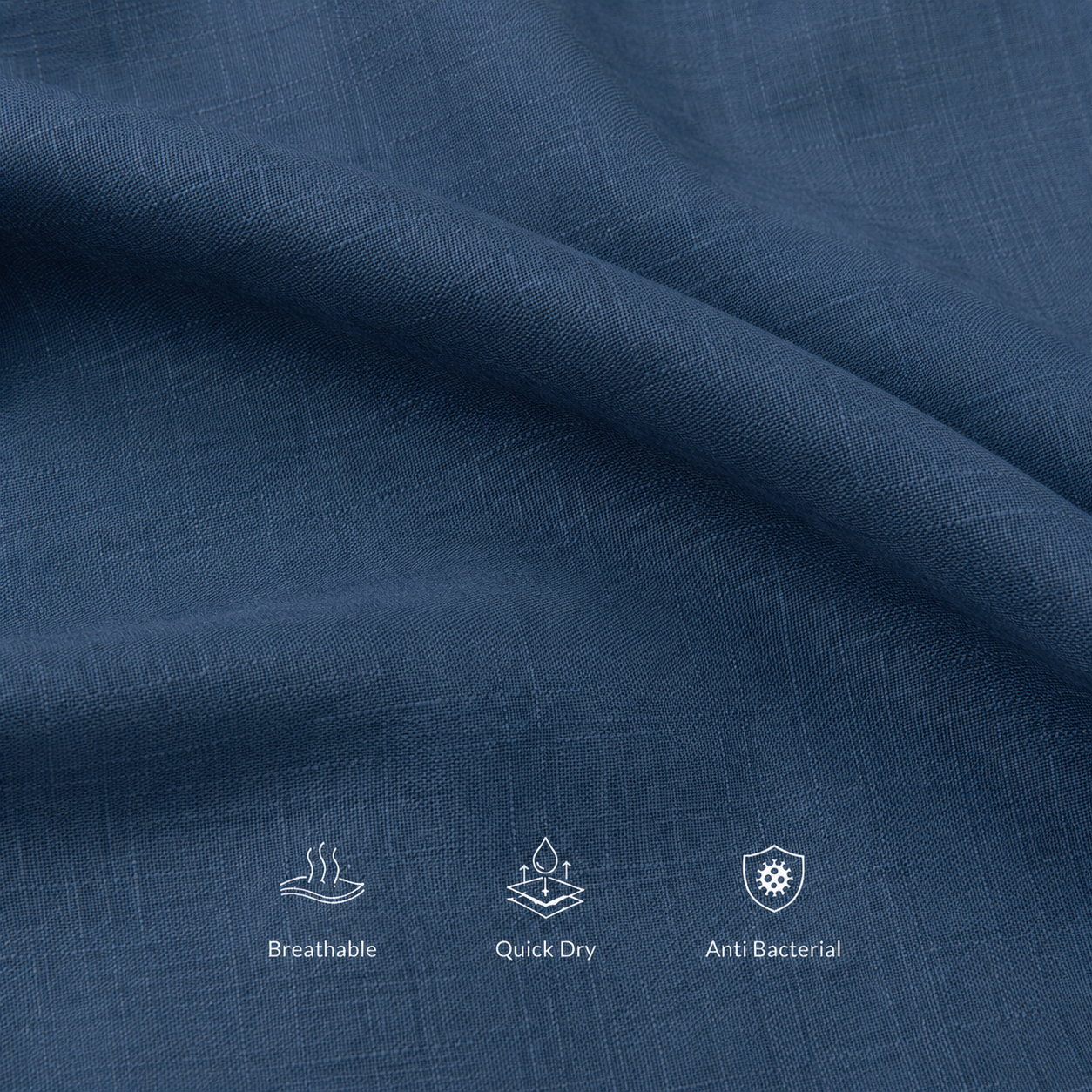 Cochin Cotton Premium Steel Blue Linen Shirt