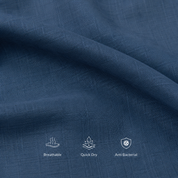 Cochin Cotton Premium Steel Blue Linen Shirt