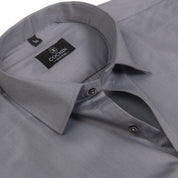 Cochin Cotton Solid Taupe Grey Formal Shirt