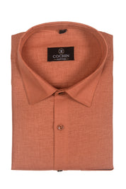 Cochin Cotton Classic Terracota Linen Shirt