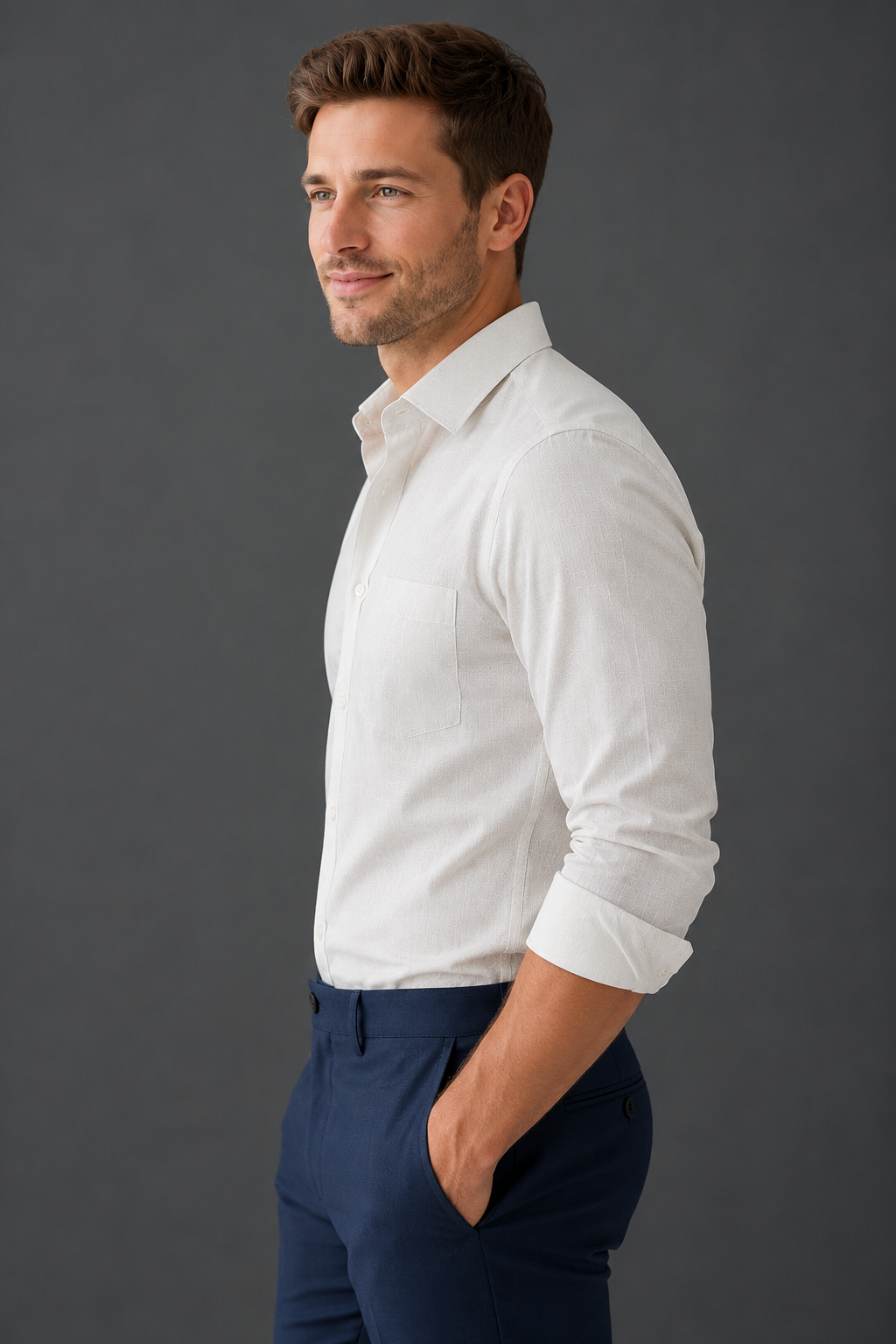 Cochin Cotton Premium White Linen Shirt