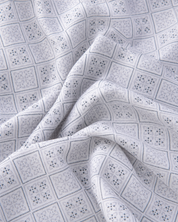 Cochin Cotton White Micro Diamond Printed Cotton Shirt