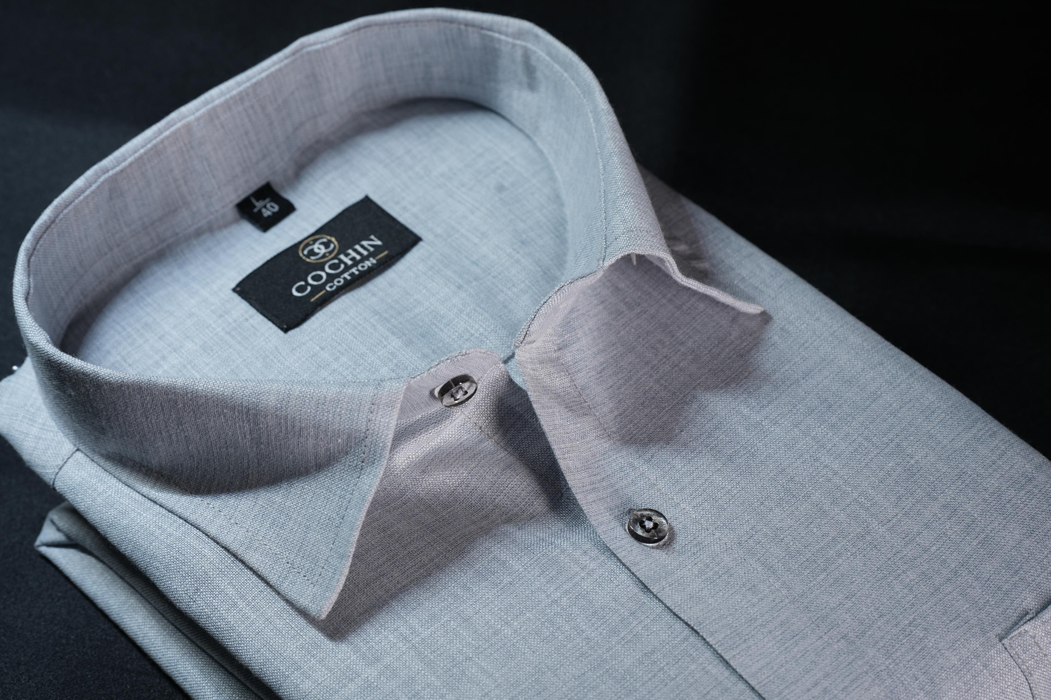 Cochin Cotton Classic Sky Blue Linen Shirt